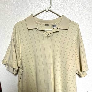 Geoffrey Beene pale yellow polo